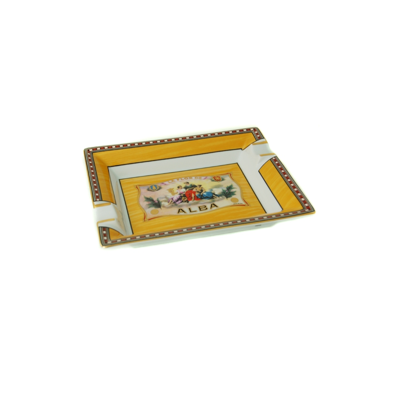 Elie Blue Alba Gold Yellow Ashtray