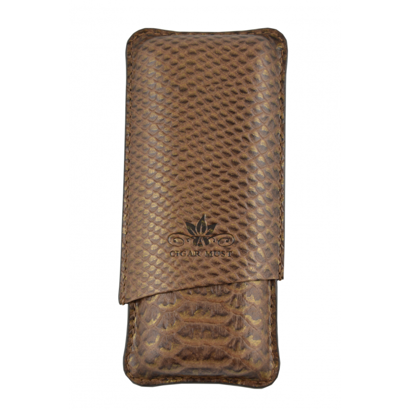 Cigar Must Accessories Cigar Case Bronze 2 cigars